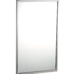 Rectangular mirror with simple metallic frame.