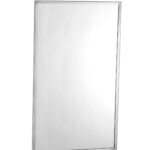 Rectangular mirror with thin metallic frame.