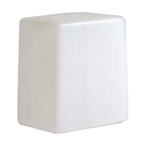 White rectangular block with rounded edges.