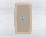 Beige rectangular container with koala logo on a tiled background.