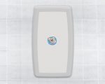 White baby changing station on tiled wall with koala illustration labeled "Koala Kare".