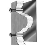 Bobrick B-2583 Optional Anchor for Installation of Individual Grab Bar, 3/4" to 1" Thick Panel
